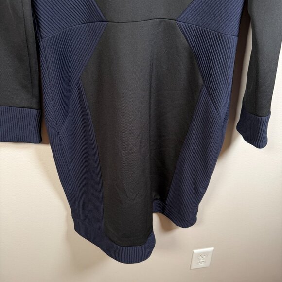 Sonia Rykiel Sheath Dress Size 40 Medium Black Blue Illusion Knee Length Career - Picture 6 of 9